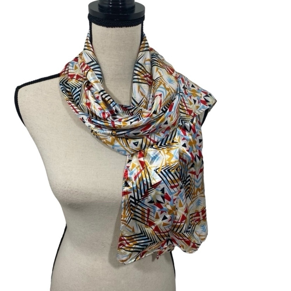 Evolve. Multi Color Silky Scarf.